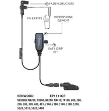 Load image into Gallery viewer, Earphone Connection Hawk Lapel Microphone w/PTT Quick Release Adapter