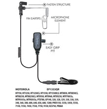 Load image into Gallery viewer, Earphone Connection Hawk Lapel Microphone w/PTT Quick Release Adapter