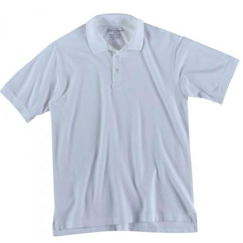 5.11 Utility Polo Short Sleeve  - White, XL - Tactical Gear Warehouse