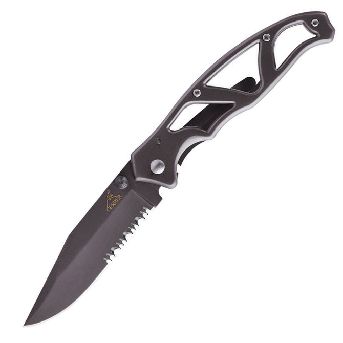 Gerber Paraframe - Ti-Grey, Serrated