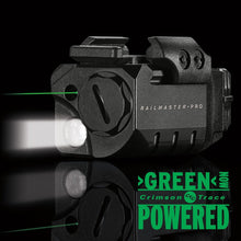 Load image into Gallery viewer, Rail Master Pro Universal Rail Mount Green Laser - LED - Tactical Gear Warehouse
