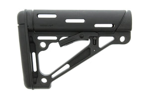 Hogue AR-15/M-16 OverMolded Collapsible Buttstock - Fits Commercial Buffer Tube - Tactical Gear Warehouse