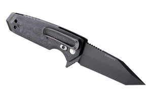 Hogue EX-02 3.75" Folder Tanto Blade Flipper Black Finish G-10 Frame - G-Mascus Black - Tactical Gear Warehouse