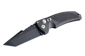 Hogue EX-A03 3.5" Automatic Folder Tanto Blade Black Kote Polymer Frame - Matte Black - Tactical Gear Warehouse
