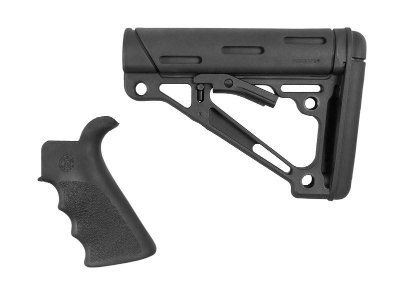 Hogue AR-15/M-16 2-Piece Kit - Grip and Collapsible Buttstock - Fits Commercial Buffer Tube - Tactical Gear Warehouse