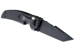 Hogue EX-A01 3.5" Automatic Folder Tanto Blade Black Finish Alum Frame - Matte Black - Tactical Gear Warehouse